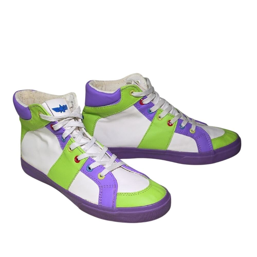 Toy Story 4 Disney Pixar Buzz Lightyear High Top Sneakers Faux Leather Mens 8